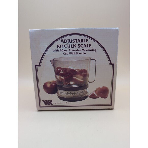 Kitchen Other - Kitchen Scale Adjustable Lightweight Plastic With 40 Oz. Pourable Measuring Cup